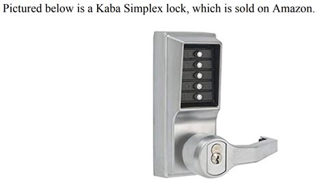 Image result for Kaba Simplex Lock Change Code