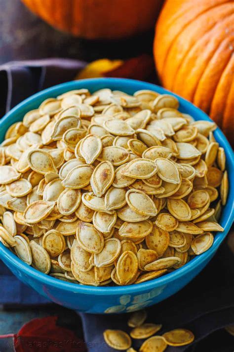 Roasted Pumpkin Seeds Recipe - NatashasKitchen.com