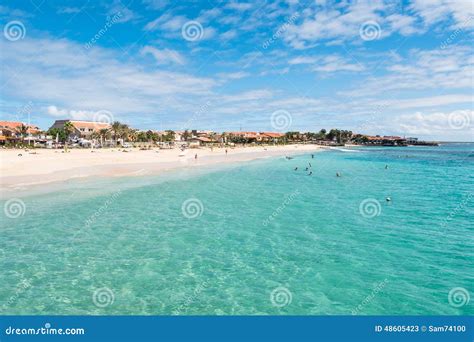 Santa Maria Beach in Sal Cape Verde - Cabo Verde Stock Image - Image of ...