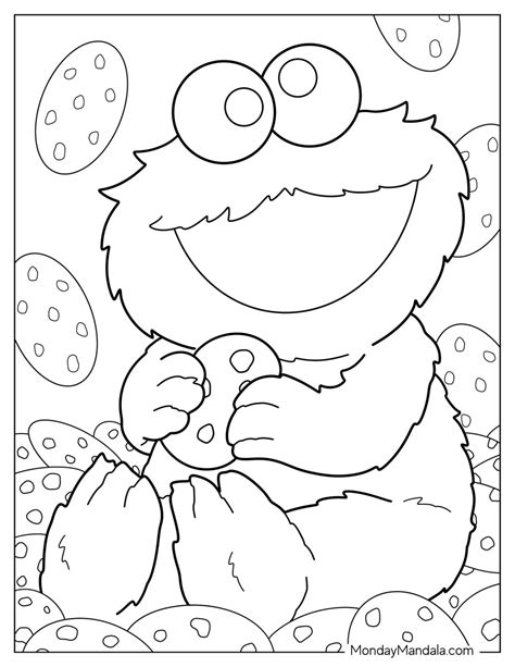20 cookie monster coloring pages free pdf printables – Artofit