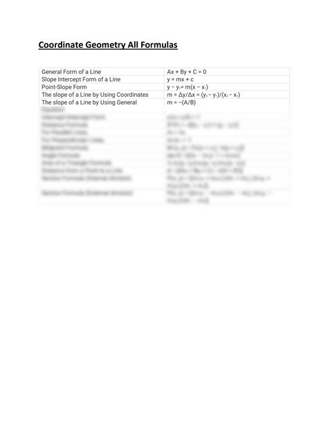 Coordinate Geometry Formula 的图像结果