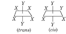 For an octahedral complex MX4Y2 ( M = a transition metal, X and Y are ...