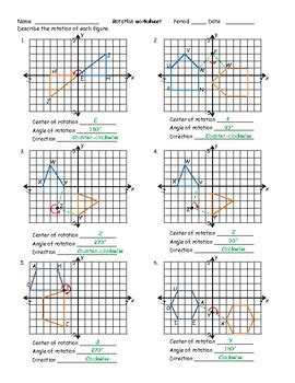 Image result for Rotation Practice Worksheet Answer Key