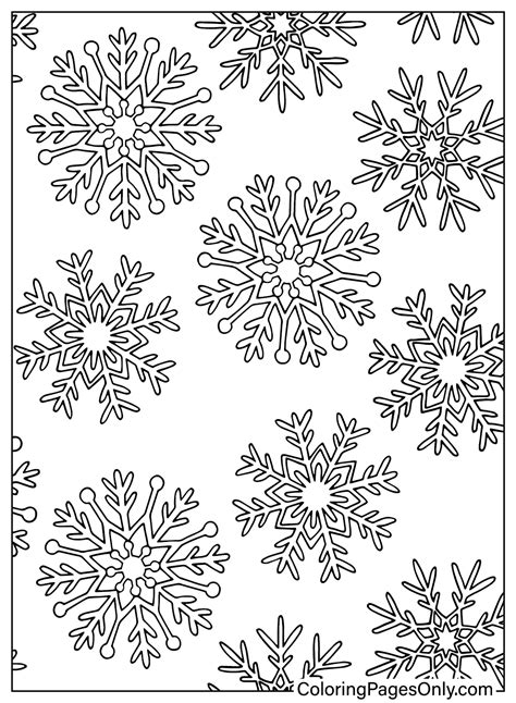 Snowflake Coloring Paper