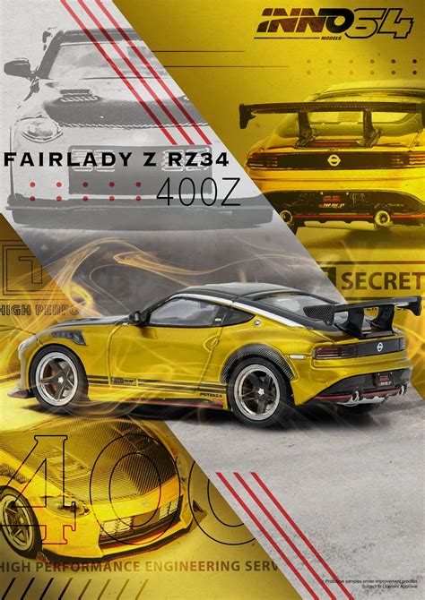 (Pre-Order) Top Secret Nissan Fairlady Z (RX34) Gold - Regal Diecasts