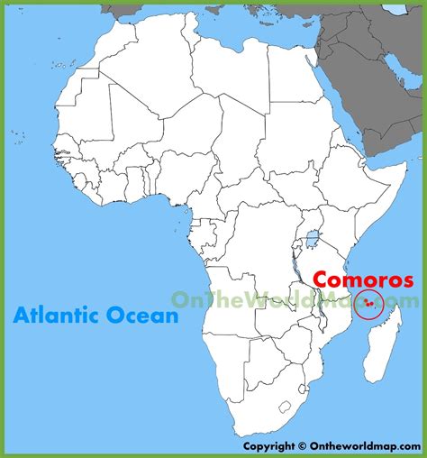 Map Of Africa Comoros
