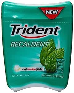 Trident Recaldent Sugarfree Gum - Spearmint, 47.6g Pack : Amazon.in ...