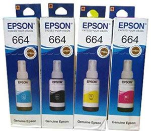 b.k.enterpriese Epson 664 Ink Black + Tri Color Combo Pack Ink Bottle ...