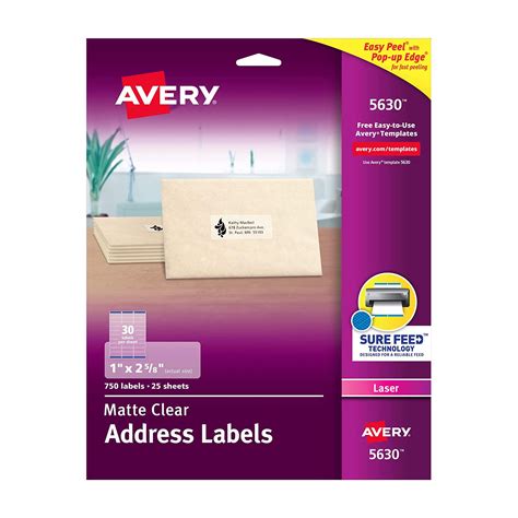 AVERY CLEAR ADDRESS LABELS (5630) – PiXELS Computers & More