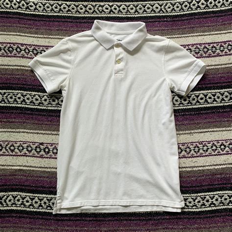 Goodfellow Men's White Polo Shirt size: small ... - Depop