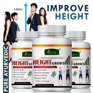 Riffway Height Growth Herbal Capsules For Body Growth Reduce Muscles ...