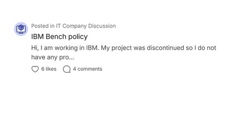 IBM Bench policy - Grapevine