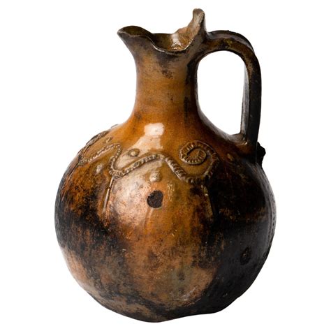 Antique Spanish Colonial Majolica Pottery Water Vessel Pitcher For Sale ...
