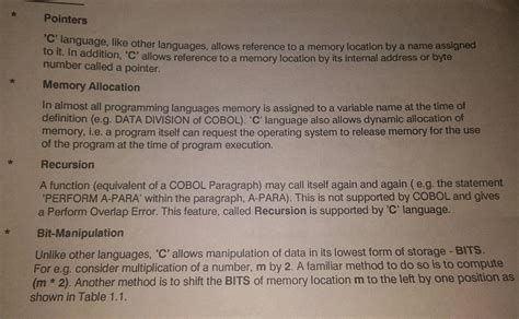 Explain memory allocation ,pointers,recursion and bit manipulation ...