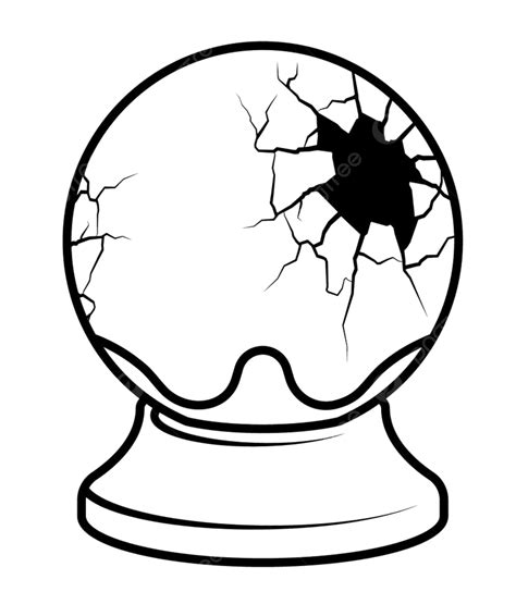 Shattered Magic Crystal Ball Of Diviner, Magic Drawing, Crystal Drawing ...