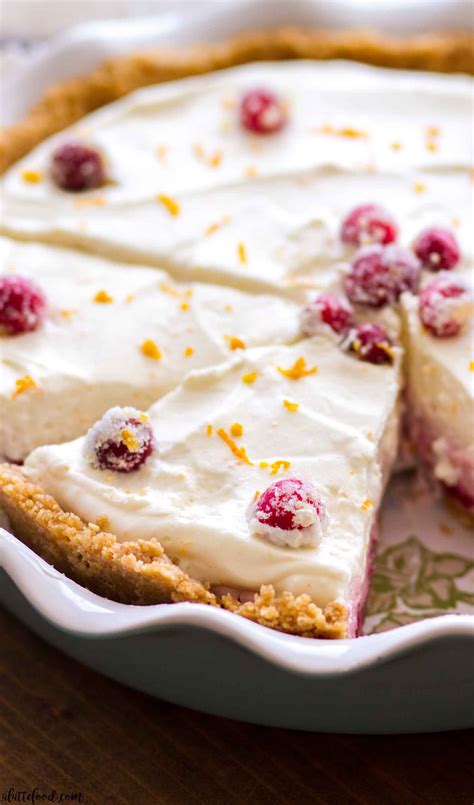 This homemade No Bake Cranberry Orange Cream Pie recipe is a simple ...