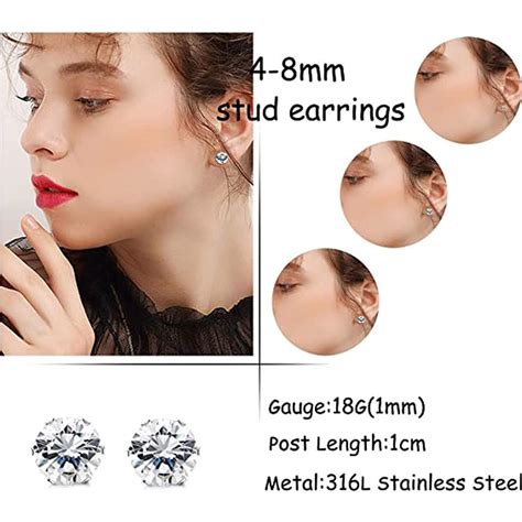 Yellow Chimes Stud Earrings for Men Combo of 2 Pairs Stainless Steel ...