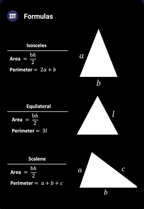 what is the formula of triangle - Brainly.in