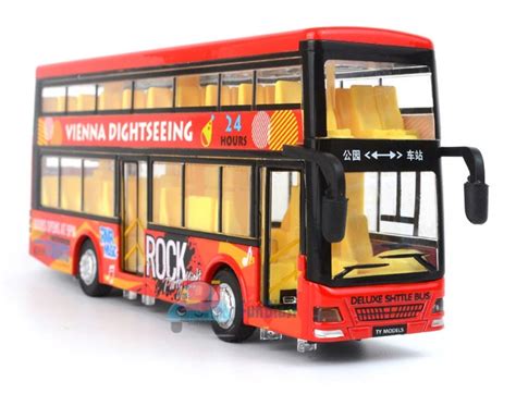 JK INT® Bus Toy Imported Die-Cast Double Decker Metal Bus 7.5 inch ...