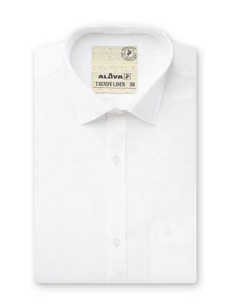 Buy Mens Pure White Linen Shirt for Classic Comfort Online – Alaya Cotton
