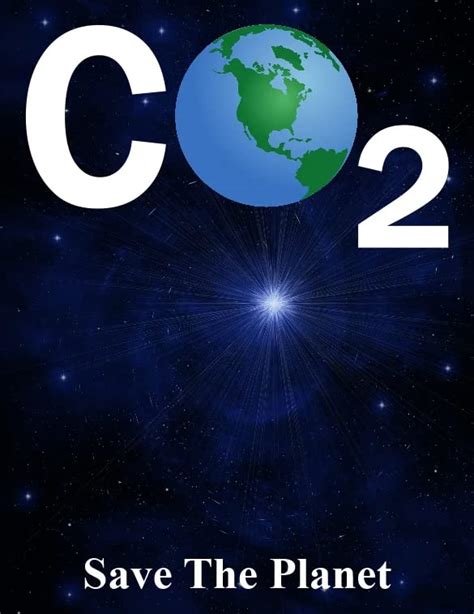 CO2 - Save The Planet Sign Sticker, Waterproof Sticker Sign Sticker ...