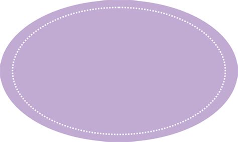 Mauve Color Oval Shape Sticker