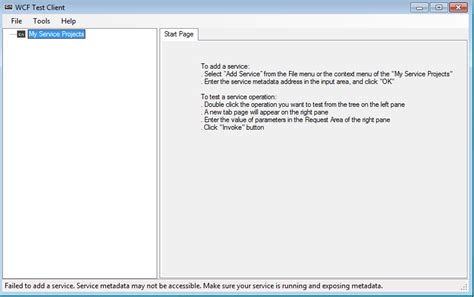 WCF Test Client 的图像结果