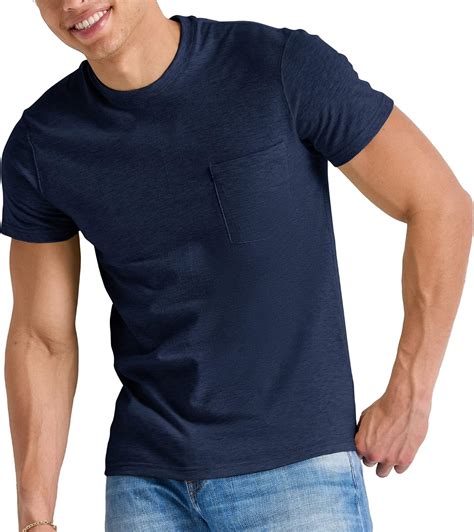 Hanes Men's Originals Lightweight Pocket T-Shirt, Tri-Blend Tee Shirt ...