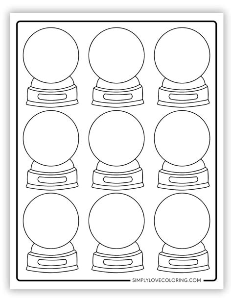 Snow Globe Templates (Free PDF Printables) - Simply Love Coloring
