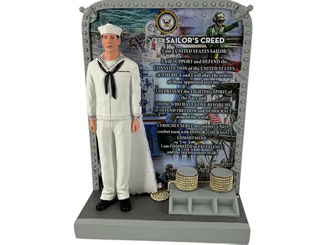 Lot - (1) “US Navy The Sailor’s Creed” Statue
