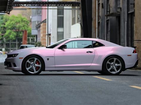 Chevrolet Camaro Wrap, Best Ravoony PET Flower Pink Car Wrap Chevrolet Camaro Wrap - ravoony.com