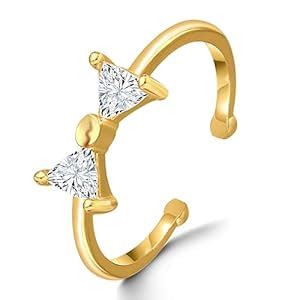 Buy Kerry Jewel Simple Minimal Design Adjustable Rose Gold Plated Ring ...