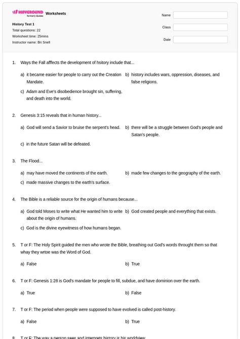 50+ Biblical Stories worksheets on Wayground | Free & Printable