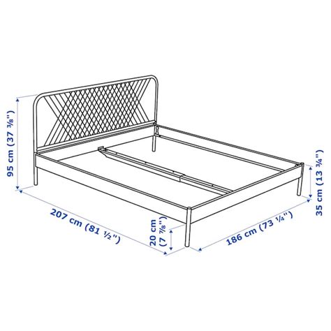 NESTTUN bed frame, white/Lönset, 180x200 cm (707/8x783/4") - IKEA