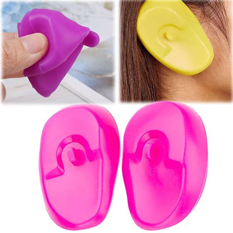 Ctnporpo Reusable Silicone Hair Dye Ear Hair Coloring Caps for Home ...