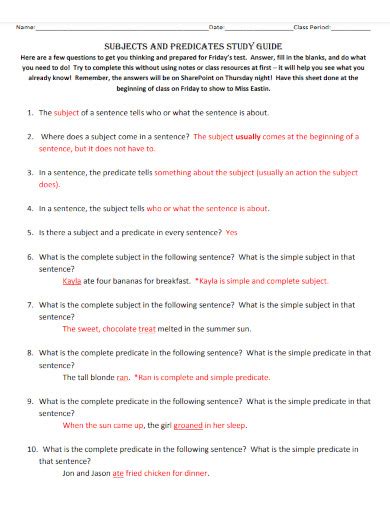 70+ Simple Subject Examples