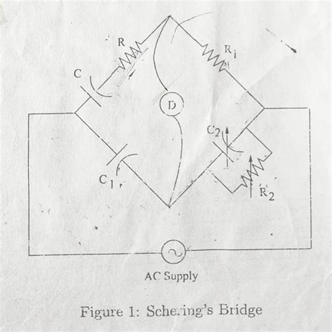 Measurement of capacitance and loss factor using Schering bridge ...