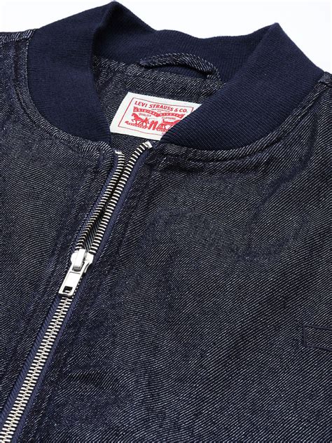 Women's Embroidered Navy Bomber Jacket – Levis India Store