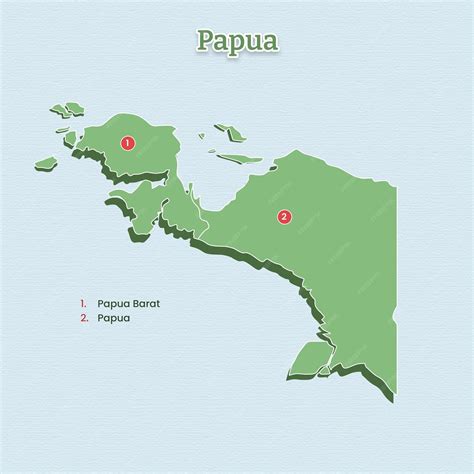 Premium Vector | Papua province map template for vector assets