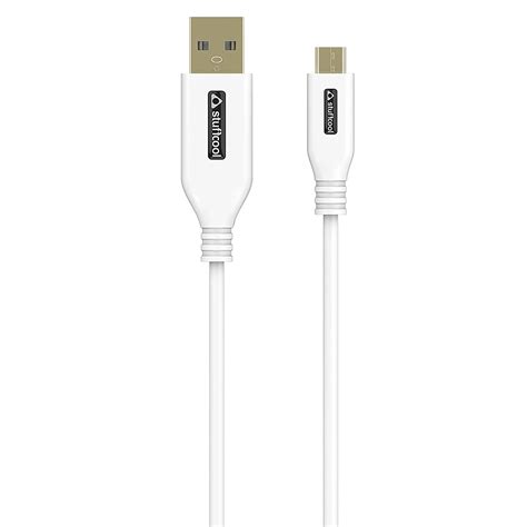 Buy stuffcool Rapido Type A to Micro USB 4.9 Feet (1.5M) Cable (Sleek Design, White) Online – Croma