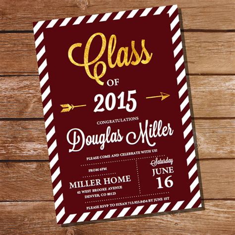 Image result for Graduation Invitation Card Marron Color