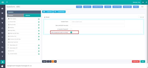 Background Audio Recording
