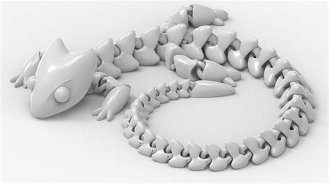 3D Articulated Dragon 001 - Stl file for 3d printing model - TurboSquid ...