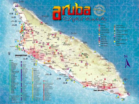 Large tourist map of Aruba | Aruba | North America | Mapsland | Maps of ...