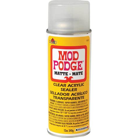 Mod Podge Clear Acrylic Sealer Spray Matte 12 oz 340gms 1469 Large ...