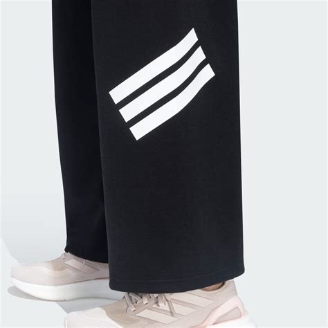 adidas Future Icons 3 Stripes Open Hem Pants - Black | adidas India
