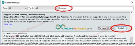 Keypad Library. Arduino 的图像结果
