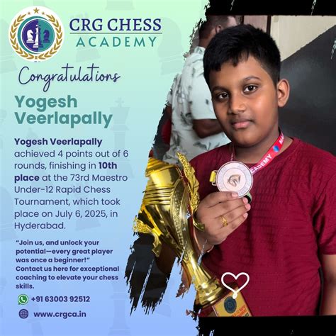 July 2025 Achievements - CRG Chess Academy