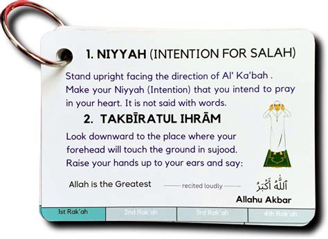 Islamic Salah Cards, How to Perform Salah, Step by Australia | Ubuy