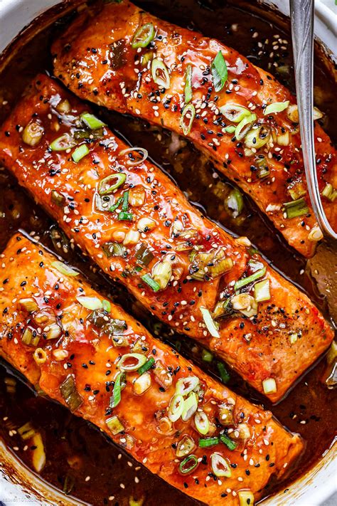 Baked Teriyaki Salmon Recipe – How to Make Baked Salmon Teriyaki ...